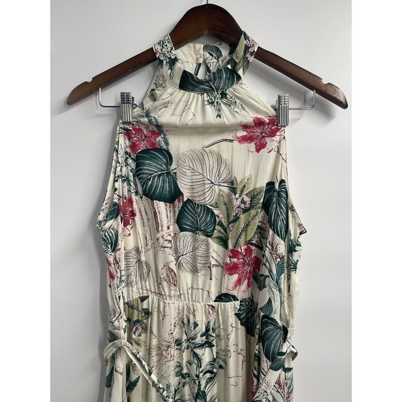 Floerns Womens Sleeveless Halter Neck Vintage Floral Print Maxi Dress Multi - Picture 3 of 10
